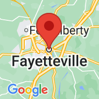 Map of Fayetteville, NC US